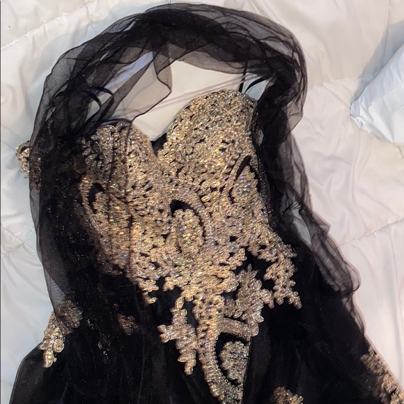 Strapless Black prom/quince dress - Picture 8 of 8